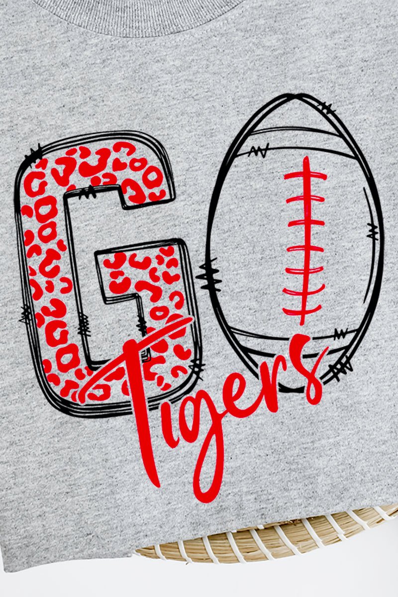 Doodle Go Tigers Red Short Sleeve Relaxed Fit T-Shirt - Wholesale Accessory Market