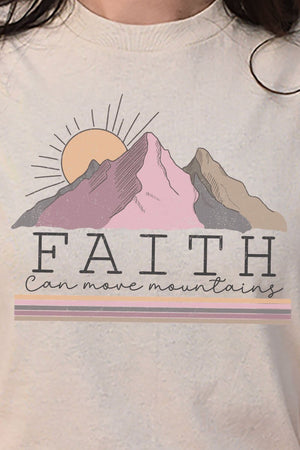 Faith Can Move Mountains Short Sleeve Relaxed Fit T-Shirt - Wholesale Accessory Market