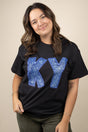 Faux Sequin KY Short Sleeve Relaxed Fit T-Shirt - Wholesale Accessory Market