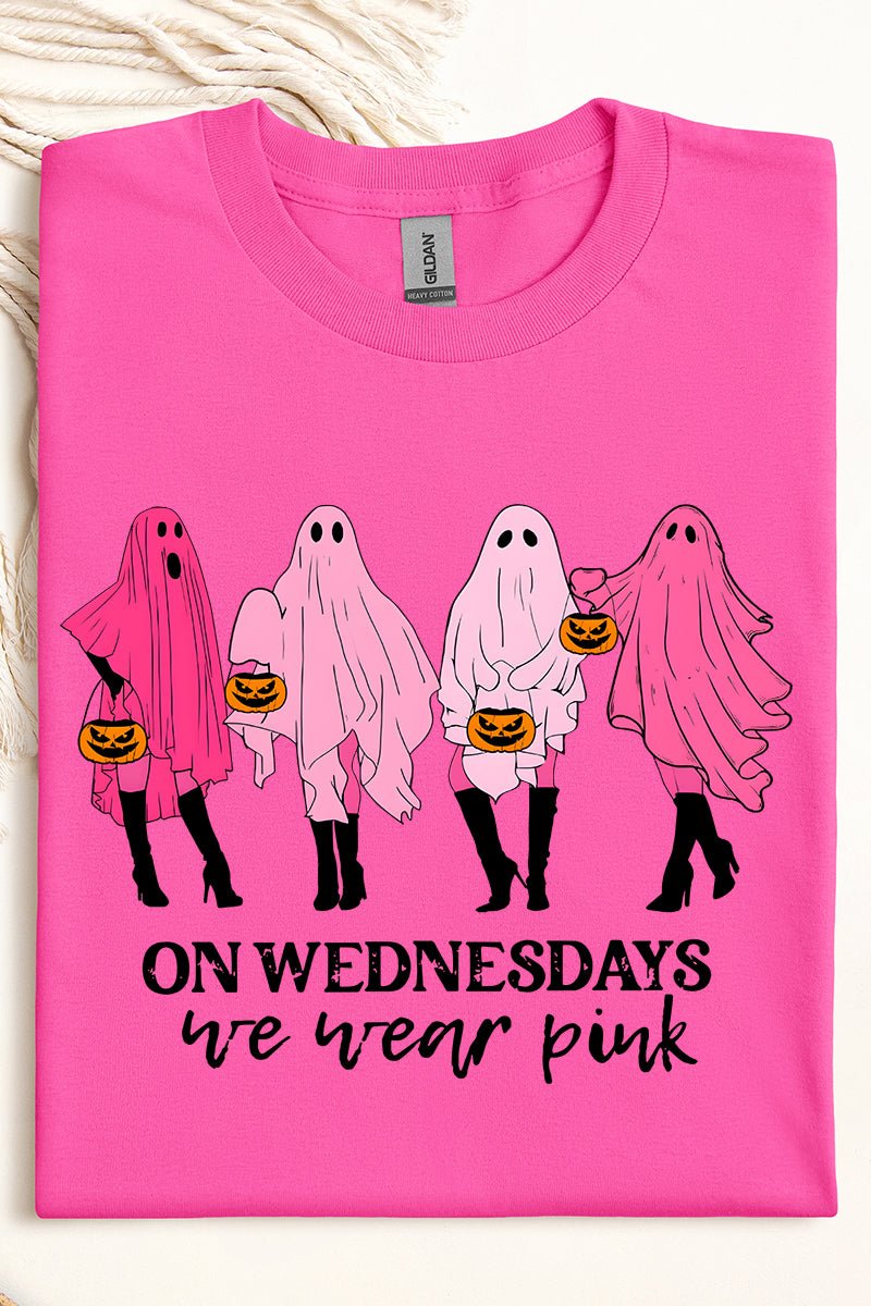 Ghouls Wednesday Wear Pink Short Sleeve Relaxed Fit T-Shirt - Wholesale Accessory Market