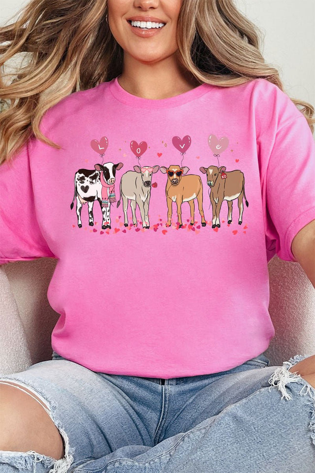 Heifer Love Short Sleeve Relaxed Fit T-Shirt - Wholesale Accessory Market