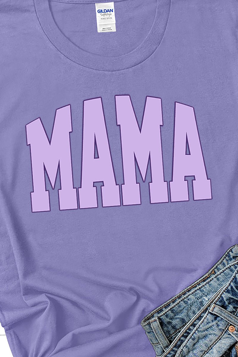 Lavender Arched Mama Short Sleeve Relaxed Fit T-Shirt - Wholesale Accessory Market