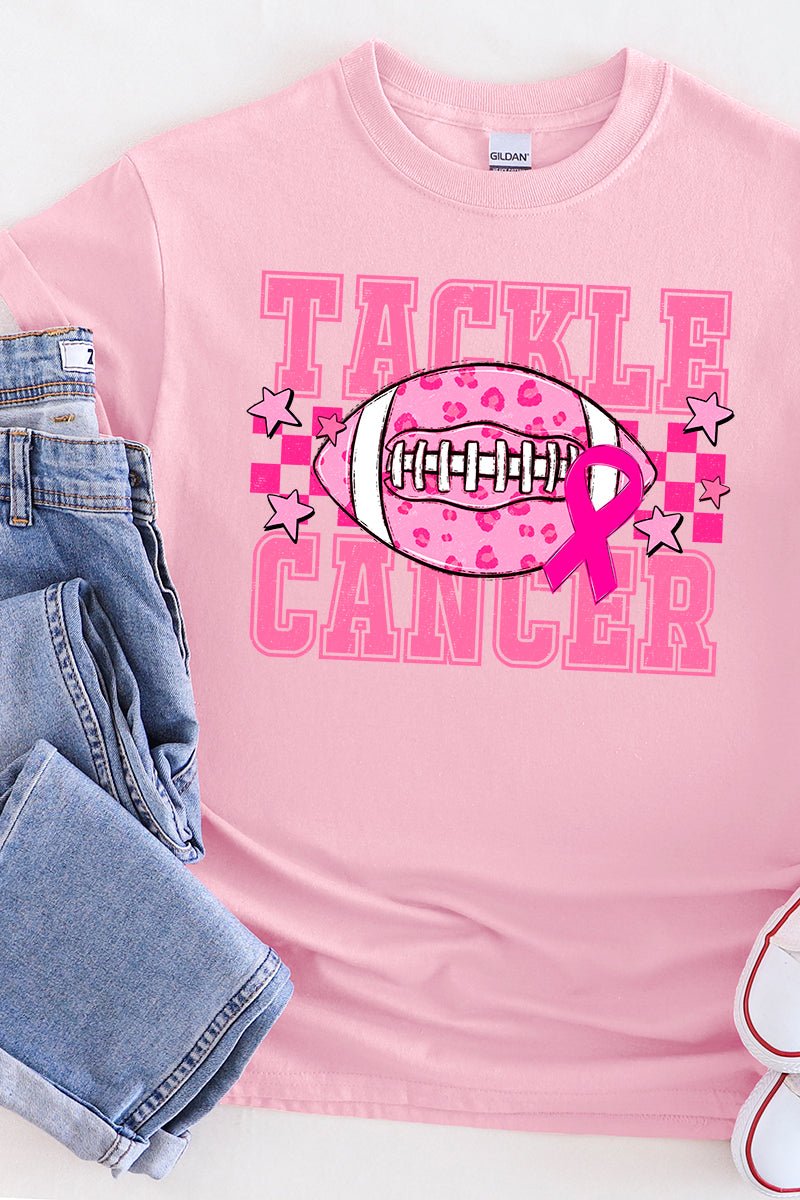 Pink Tackle Cancer Short Sleeve Relaxed Fit T-Shirt - Wholesale Accessory Market