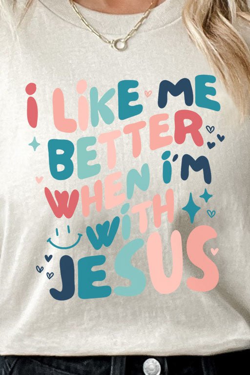 Better With Jesus Short Sleeve Relaxed Fit T-Shirt - Wholesale Accessory Market