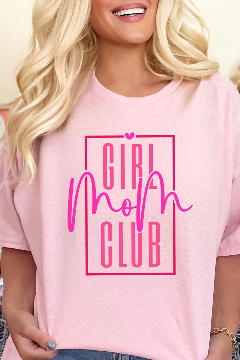 Girl Mom Club Short Sleeve Relaxed Fit T-Shirt - Wholesale Accessory Market