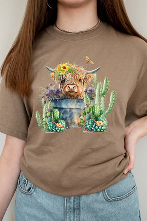Cactus Highland Short Sleeve Relaxed Fit T-Shirt - Wholesale Accessory Market