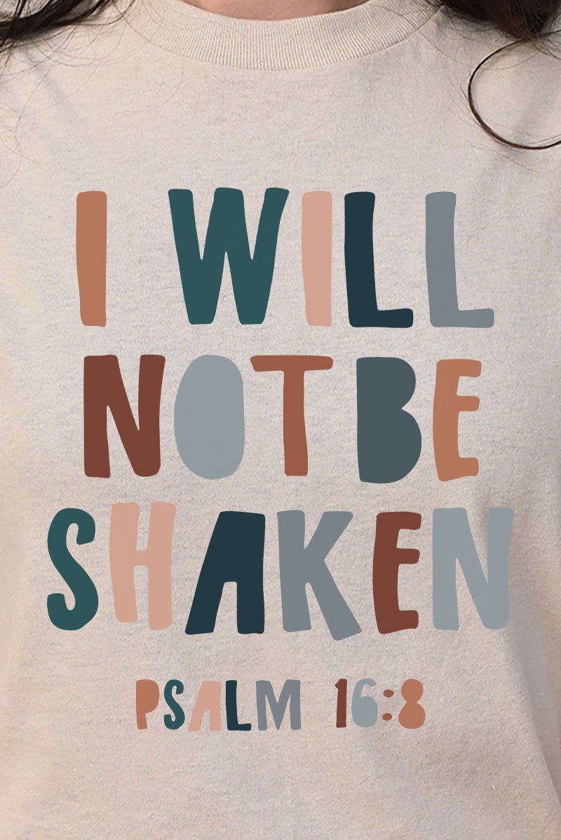 I Will Not Be Shaken Short Sleeve Relaxed Fit T-Shirt - Wholesale Accessory Market