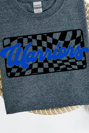 Checkered Warriors Royal Sleeve Relaxed Fit T-Shirt - Wholesale Accessory Market