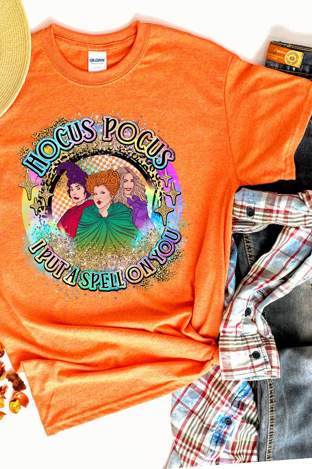 I Put A Spell On You Hocus Pocus Short Sleeve Relaxed Fit T-Shirt - Wholesale Accessory Market