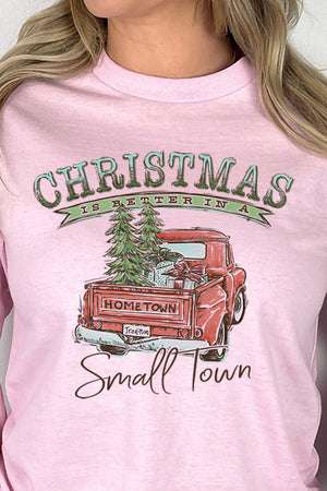 Christmas Better In A Small Town Heavy Cotton Long Sleeve Adult T-Shirt - Wholesale Accessory Market