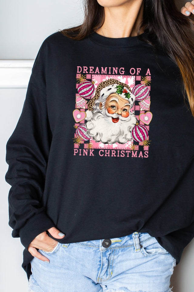 Dreaming Of A Pink Christmas Heavy Cotton Long Sleeve Adult T-Shirt - Wholesale Accessory Market