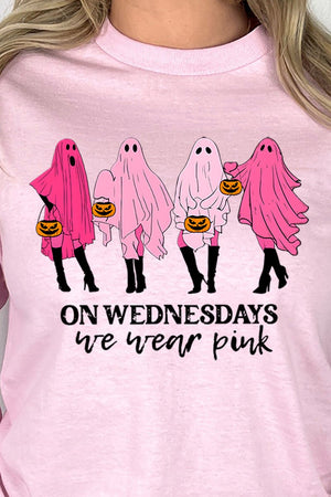 Ghouls Wednesday Wear Pink Heavy Cotton Long Sleeve Adult T-Shirt - Wholesale Accessory Market