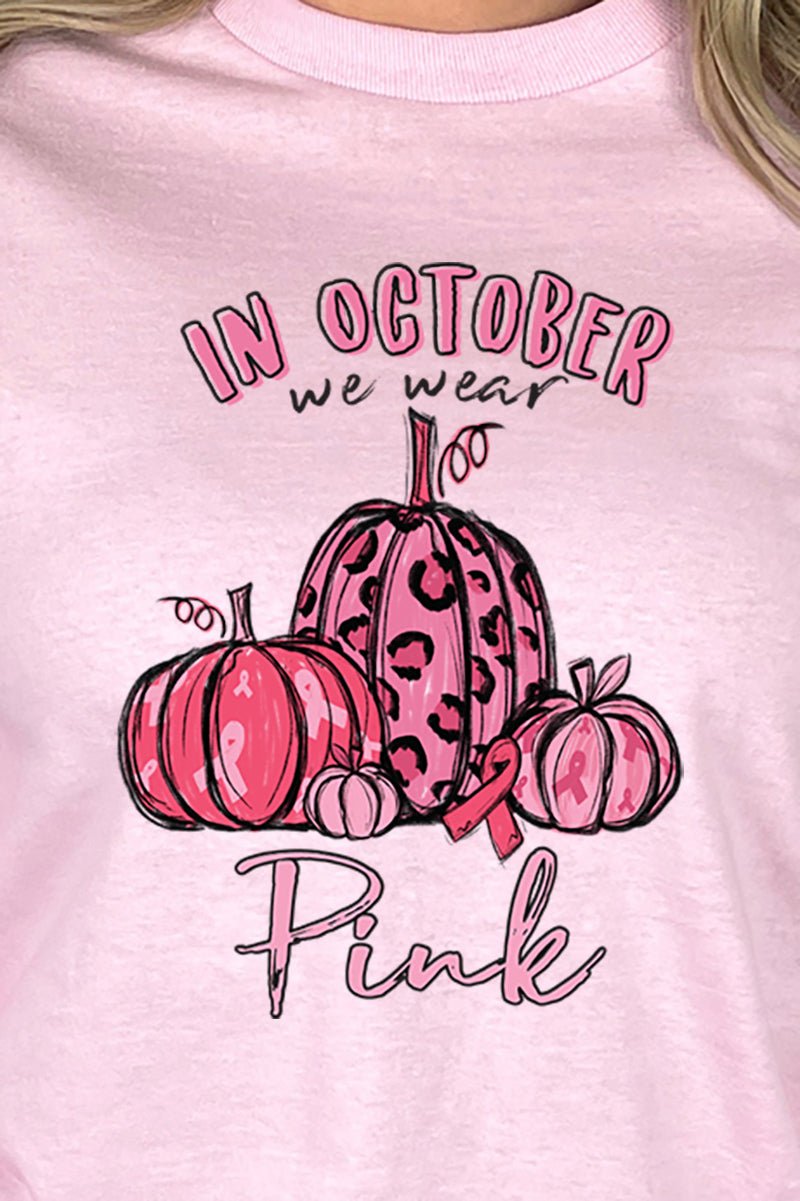 In October We Wear Pink Heavy Cotton Long Sleeve Adult T-Shirt - Wholesale Accessory Market