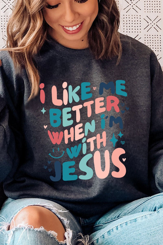 Better With Jesus Unisex NuBlend Crew Sweatshirt - Wholesale Accessory Market