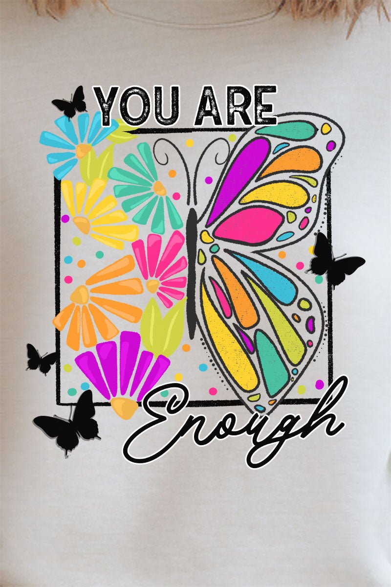 Butterfly You Are Enough Unisex NuBlend Crew Sweatshirt - Wholesale Accessory Market