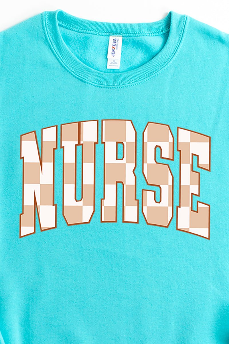 Checkerboard Nurse Unisex NuBlend Crew Sweatshirt - Wholesale Accessory Market