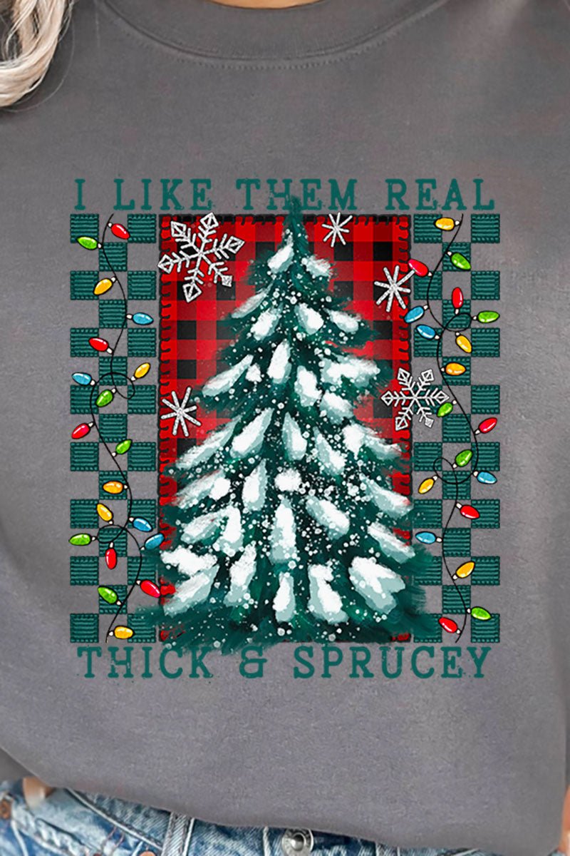 Christmas Tree Real Thick And Sprucey Unisex NuBlend Crew Sweatshirt - Wholesale Accessory Market