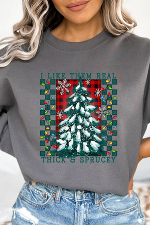 Christmas Tree Real Thick And Sprucey Unisex NuBlend Crew Sweatshirt - Wholesale Accessory Market