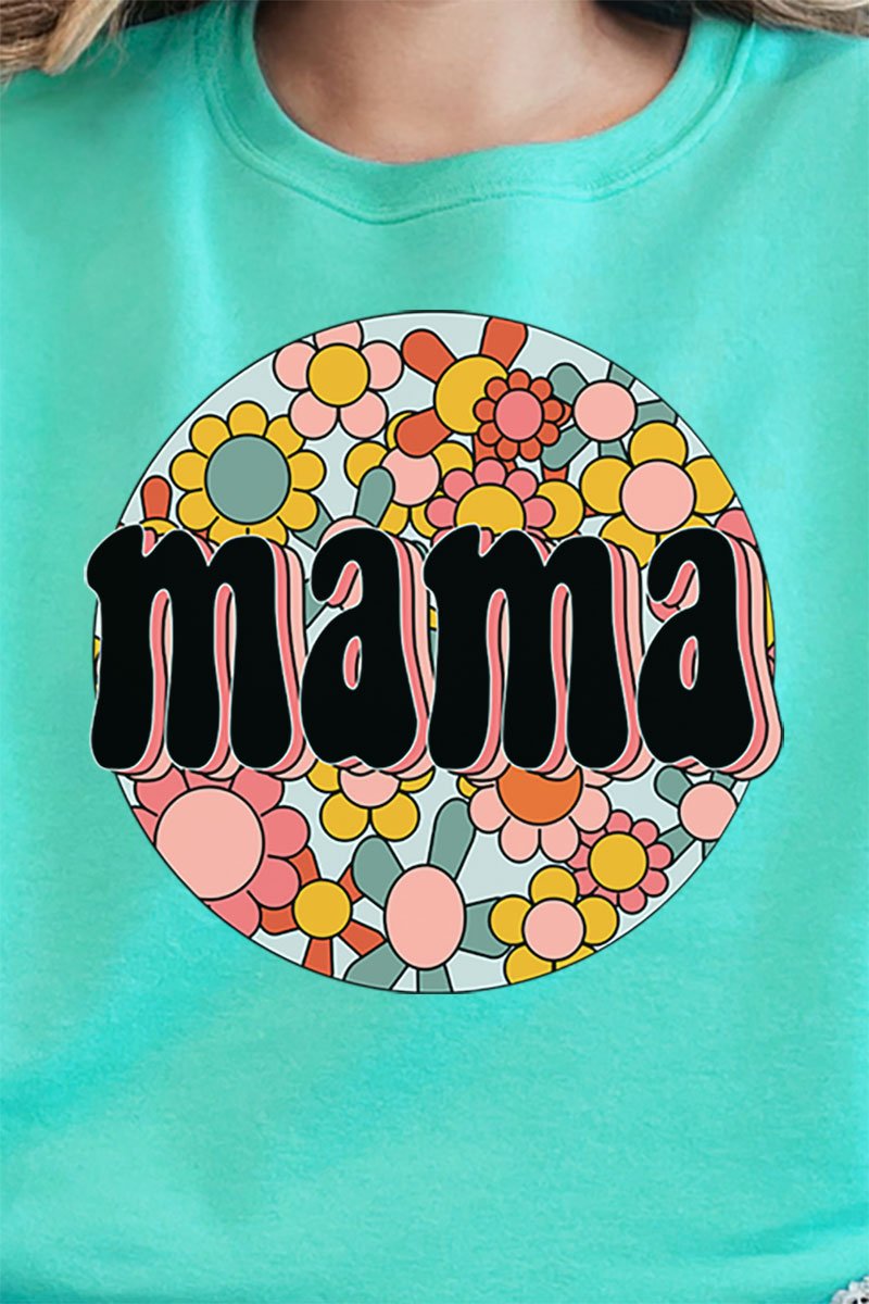 Circle Retro Flower Mama Unisex NuBlend Crew Sweatshirt - Wholesale Accessory Market