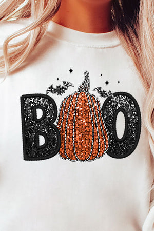 Faux Sequin Boo Unisex NuBlend Crew Sweatshirt - Wholesale Accessory Market