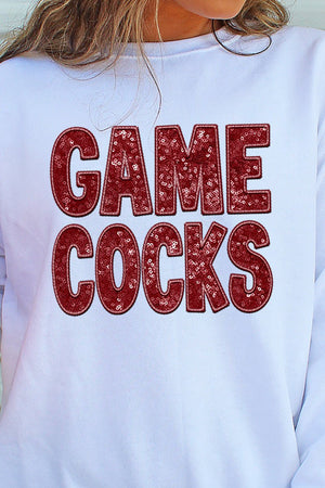 Faux Sequin Gamecocks Transfer Unisex NuBlend Crew Sweatshirt - Wholesale Accessory Market