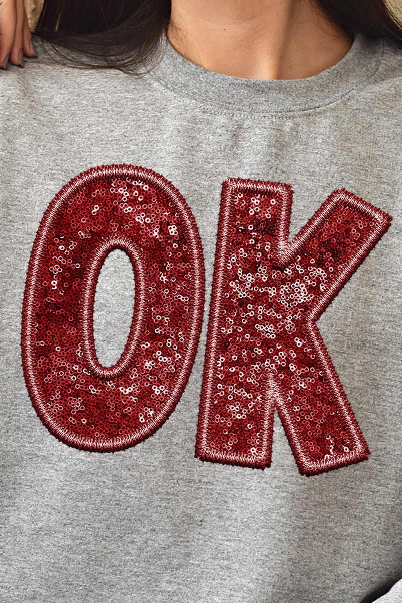 Faux Sequin OK Transfer Unisex NuBlend Crew Sweatshirt - Wholesale Accessory Market