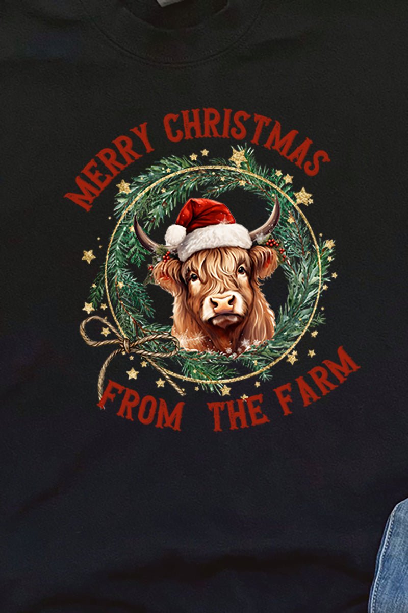 From The Farm Merry Christmas Unisex NuBlend Crew Sweatshirt - Wholesale Accessory Market