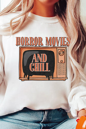 Horror Movies And Chill Unisex NuBlend Crew Sweatshirt - Wholesale Accessory Market