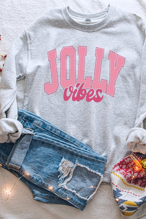 Jolly Vibes Pink Unisex NuBlend Crew Sweatshirt - Wholesale Accessory Market