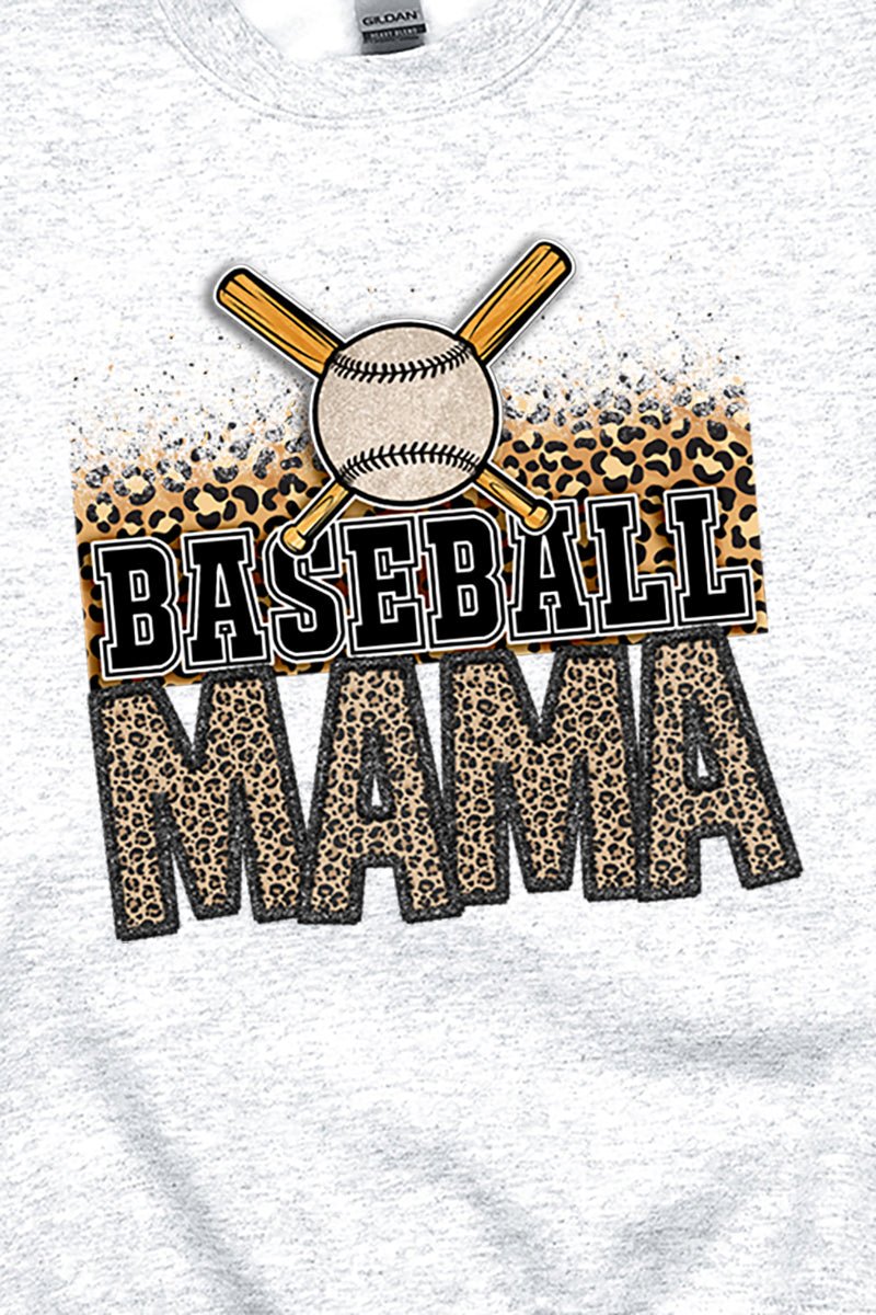 Leopard Baseball Mama Unisex NuBlend Crew Sweatshirt - Wholesale Accessory Market