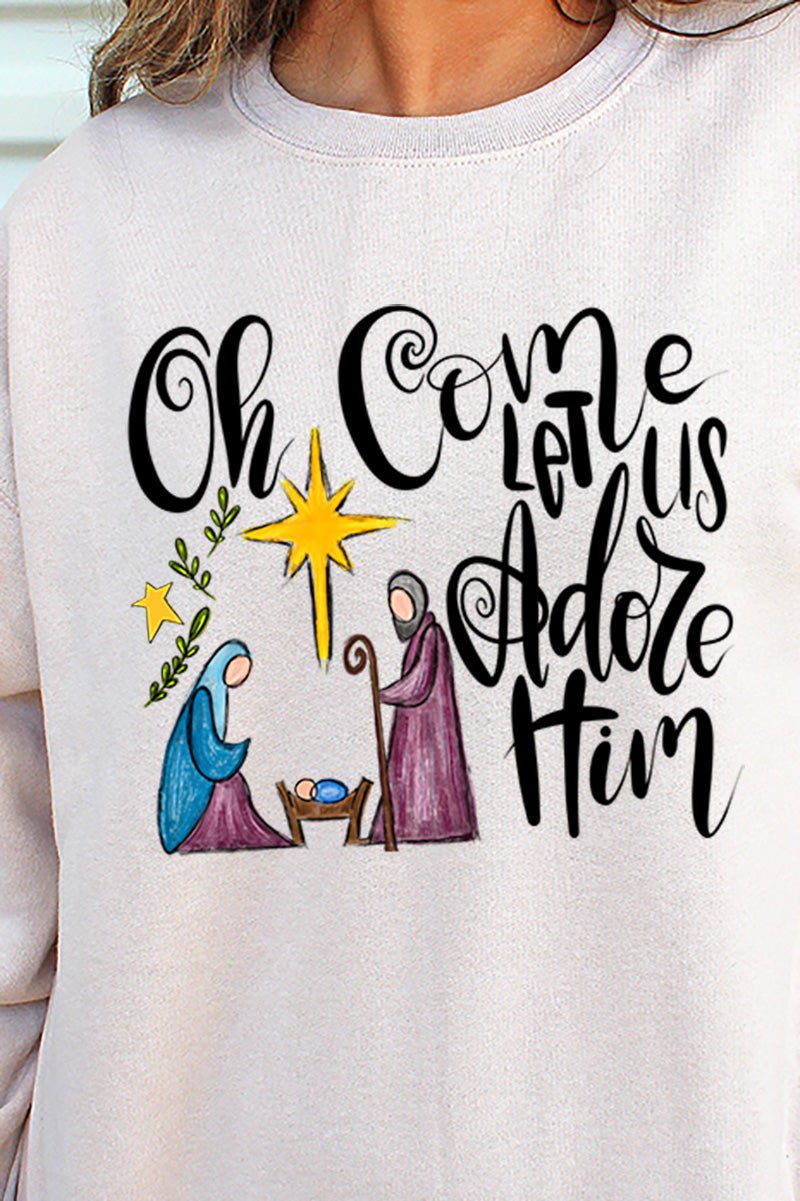 Oh Come Let Us Adore Him Unisex NuBlend Crew Sweatshirt - Wholesale Accessory Market