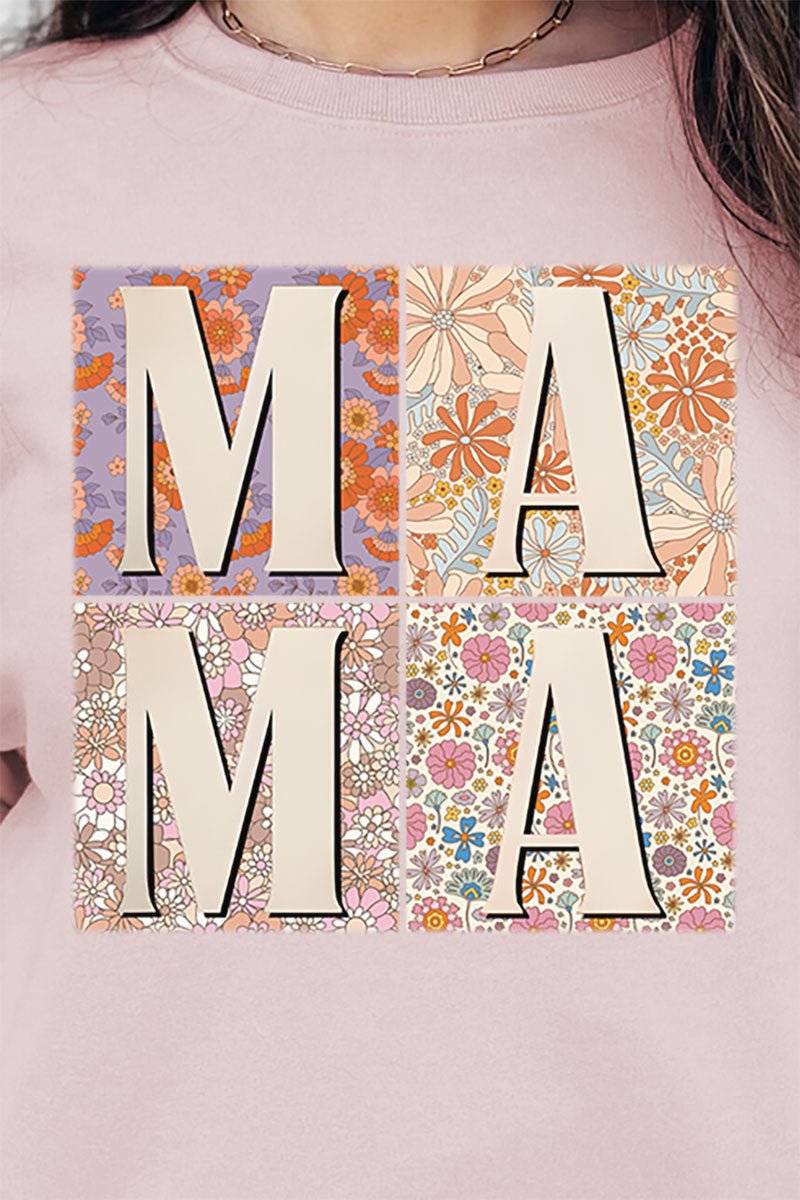 Patchwork Floral Mama Unisex NuBlend Crew Sweatshirt - Wholesale Accessory Market