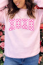 Pink Checkerboard XOXO Unisex NuBlend Crew Sweatshirt - Wholesale Accessory Market