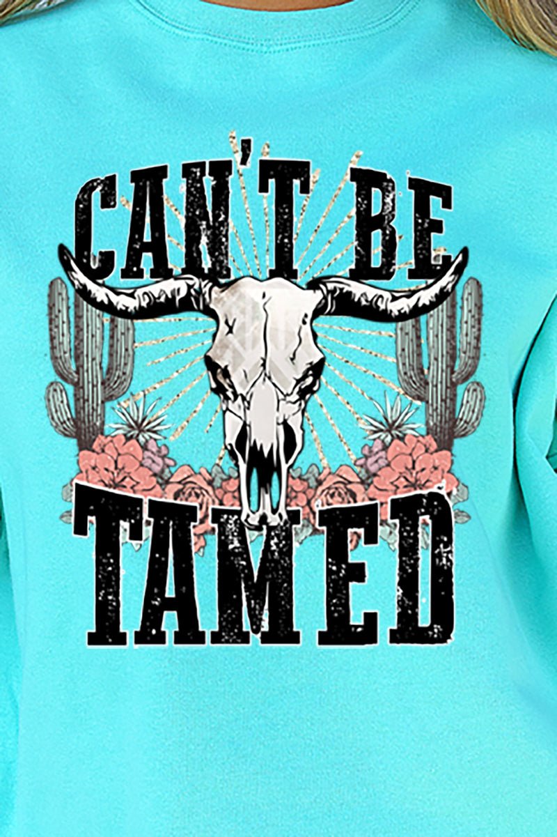 Steer Skull Can't Be Tamed Unisex NuBlend Crew Sweatshirt - Wholesale Accessory Market