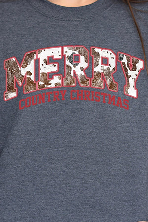 Cow Merry Country Christmas Unisex NuBlend Crew Sweatshirt - Wholesale Accessory Market