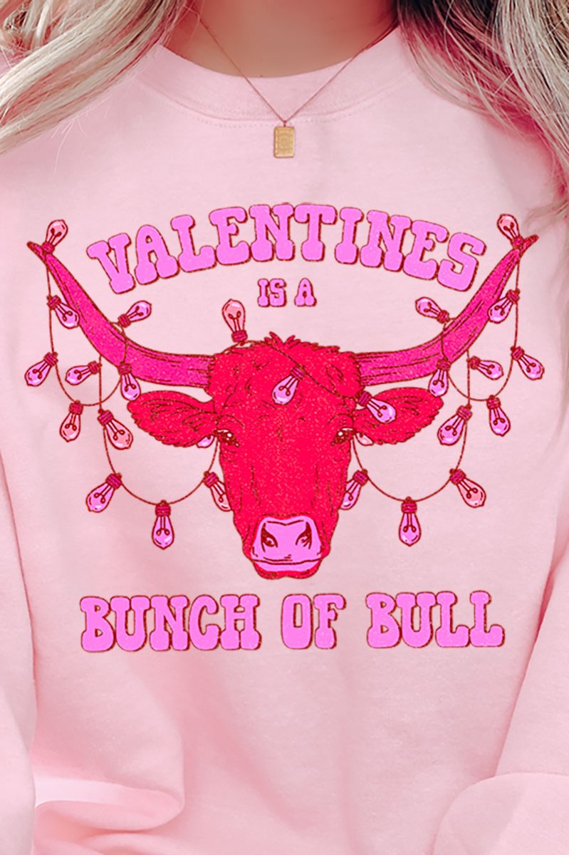 Bunch Of Bull Valentines Unisex NuBlend Crew Sweatshirt - Wholesale Accessory Market