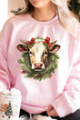 Cow Christmas On The Farm Unisex NuBlend Crew Sweatshirt - Wholesale Accessory Market