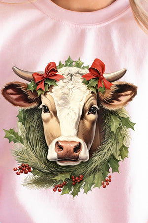 Cow Christmas On The Farm Unisex NuBlend Crew Sweatshirt - Wholesale Accessory Market