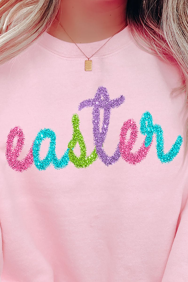 Easter Faux Tinsel Transfer Unisex NuBlend Crew Sweatshirt - Wholesale Accessory Market