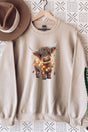 Caught In Lights Highland Cow Unisex NuBlend Crew Sweatshirt - Wholesale Accessory Market