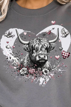 Hearts For Highland Cow Unisex NuBlend Crew Sweatshirt - Wholesale Accessory Market