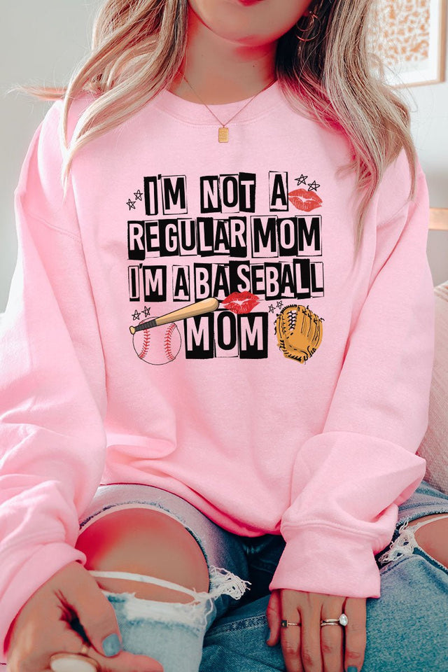 Not A Regular Mom Baseball Mom Unisex NuBlend Crew Sweatshirt - Wholesale Accessory Market