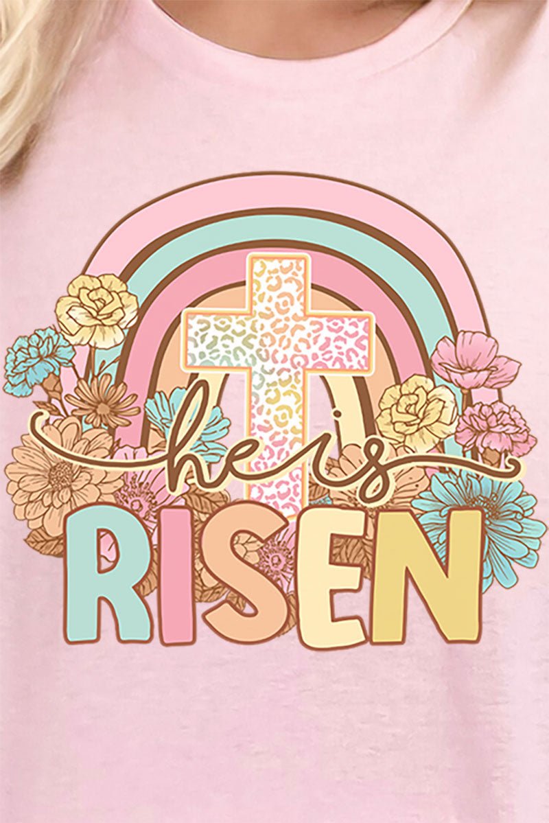 Cheetah Cross He Is Risen Combed Cotton T-Shirt - Wholesale Accessory Market