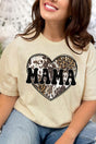 Cowhide Heart Mama Combed Cotton T-Shirt - Wholesale Accessory Market