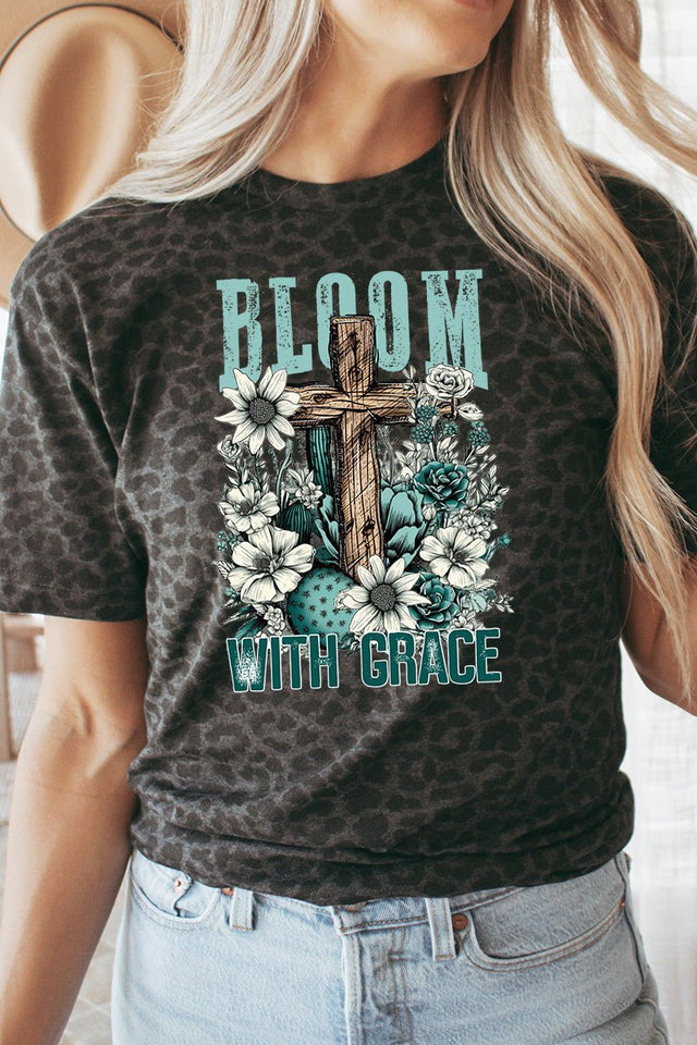 Bloom In Grace Cross Fine Jersey Tee - Wholesale Accessory Market