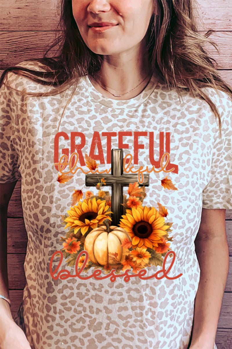 Grateful Thankful Blessed Harvest Fine Jersey Tee - Wholesale Accessory Market