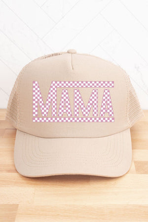 Check It Out Mama Pink Twill Front Mesh Trucker Cap - Wholesale Accessory Market