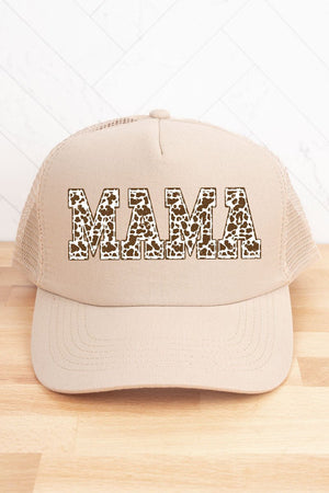 Distressed Brown Cow Mama Twill Front Mesh Trucker Cap - Wholesale Accessory Market