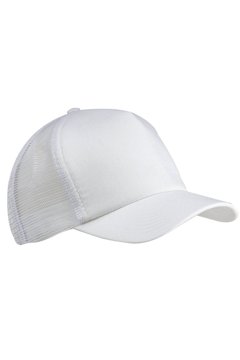 Check It Out Mama Blue Twill Front Mesh Trucker Cap - Wholesale Accessory Market