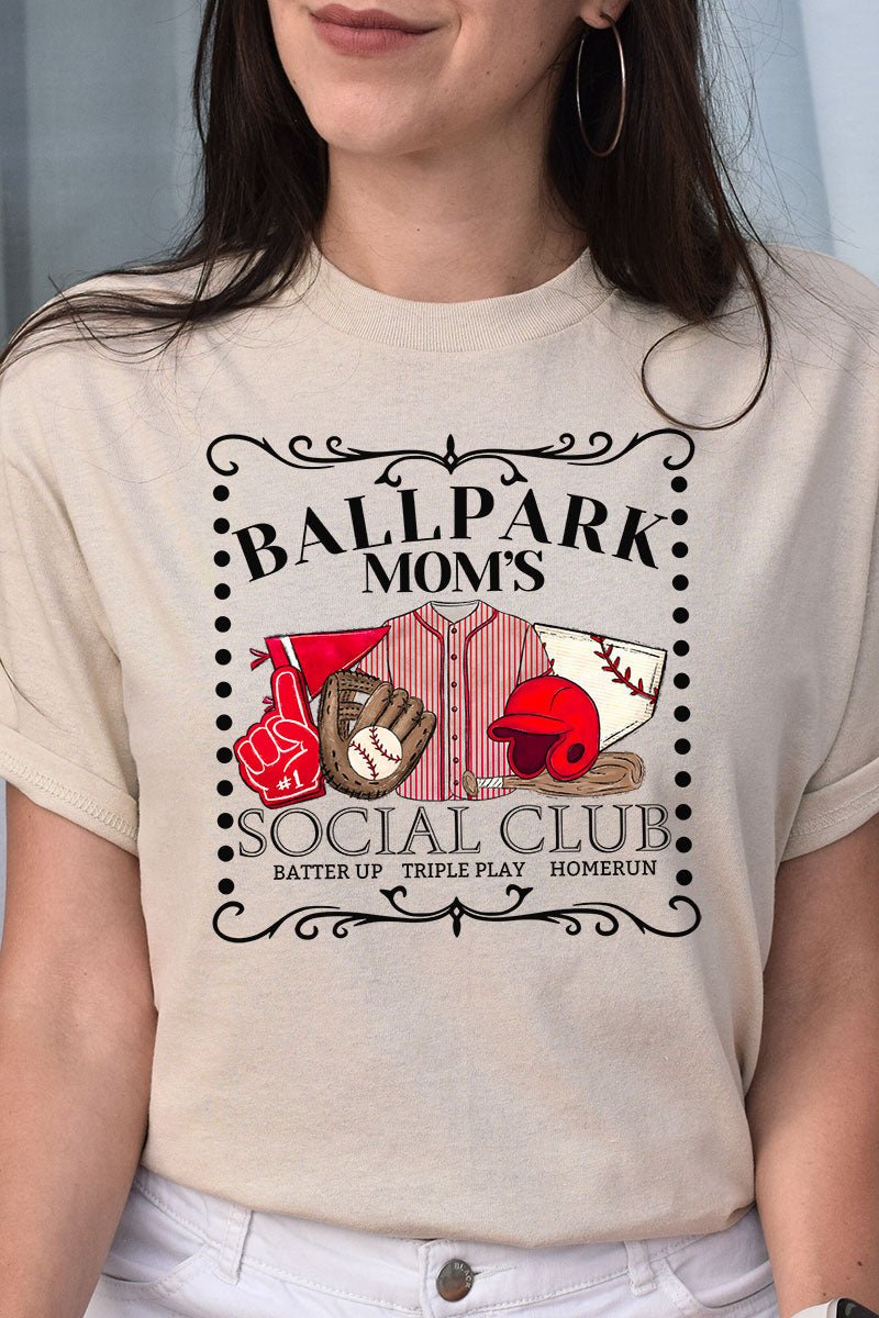 Ballpark Moms Social Club Softstyle Adult T-Shirt - Wholesale Accessory Market